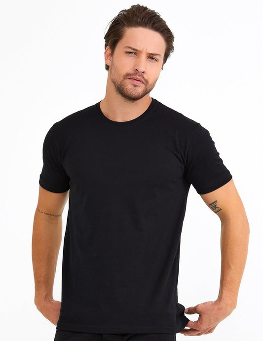 Classic Black Crew Neck Tee