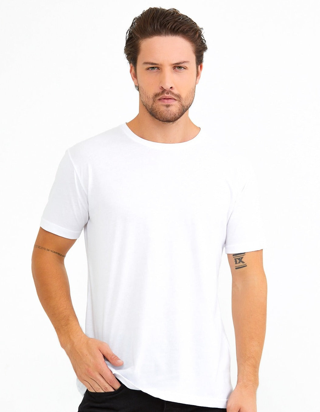 Classic White Crew Neck Tee